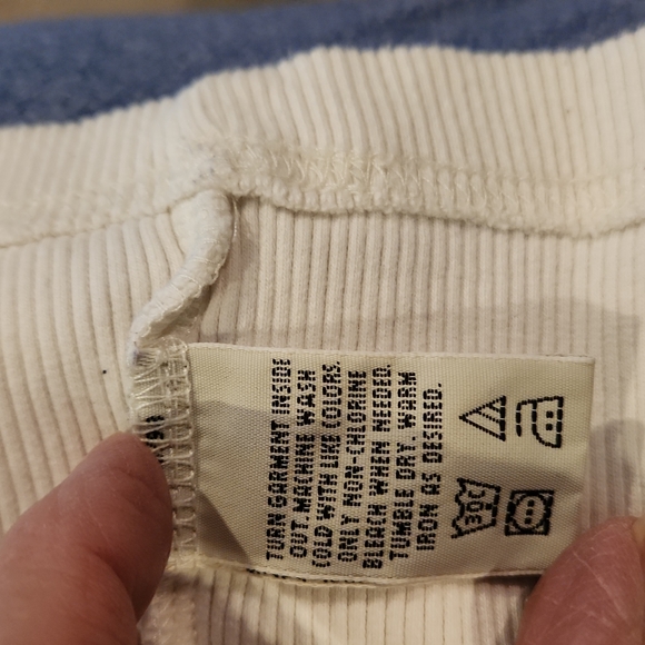 Eddie Bauer long sleeve mock neck ribbed knit top XL cream color W-557 - Picture 6 of 6